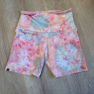 Onzie Tie-Dye High Rise Bike Shorts